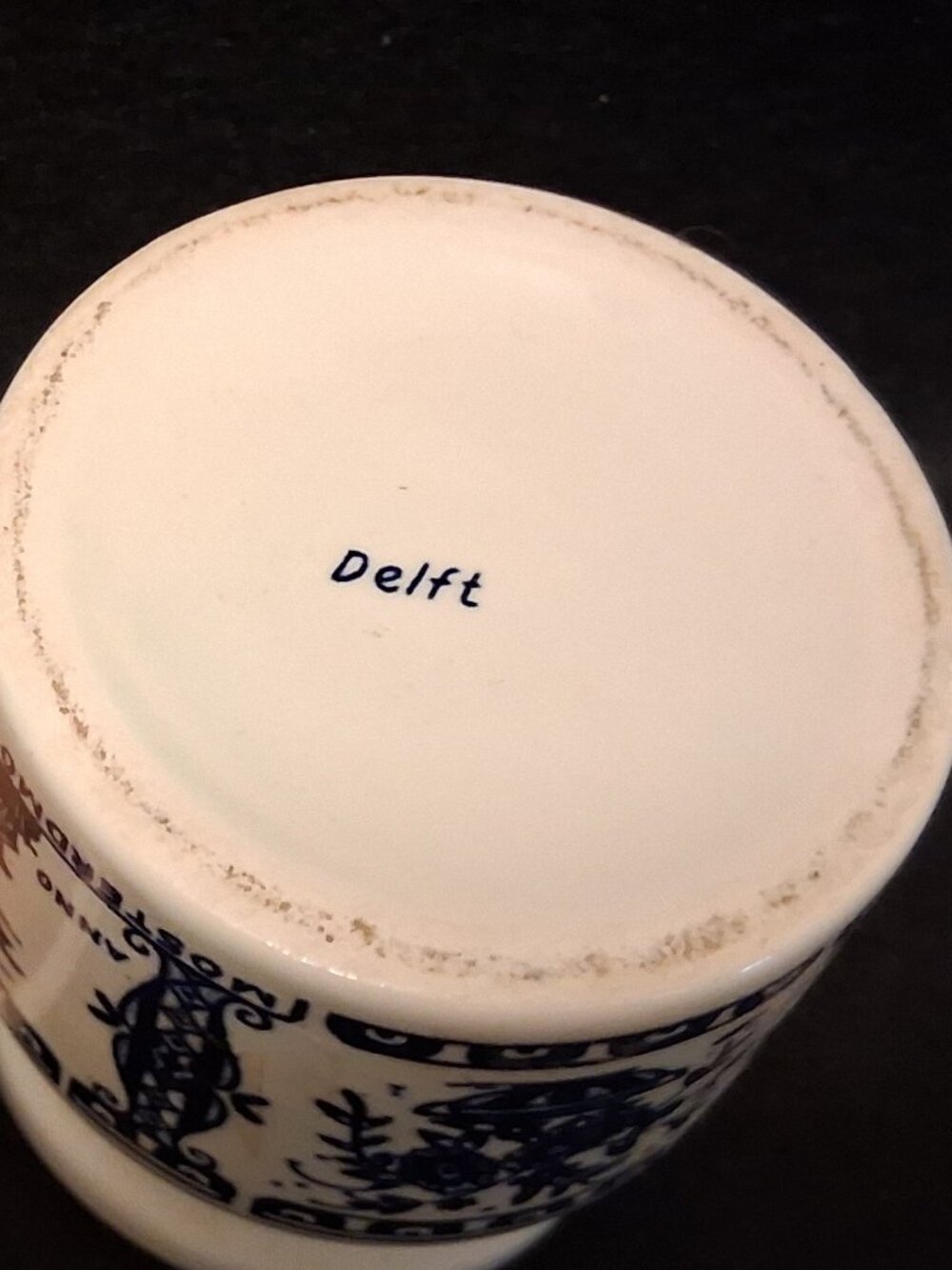 Vintage Delft Blue Zaanse Mosterd Jar - Windmill "De Huisman" with Cork Lid - Picture 10 of 10